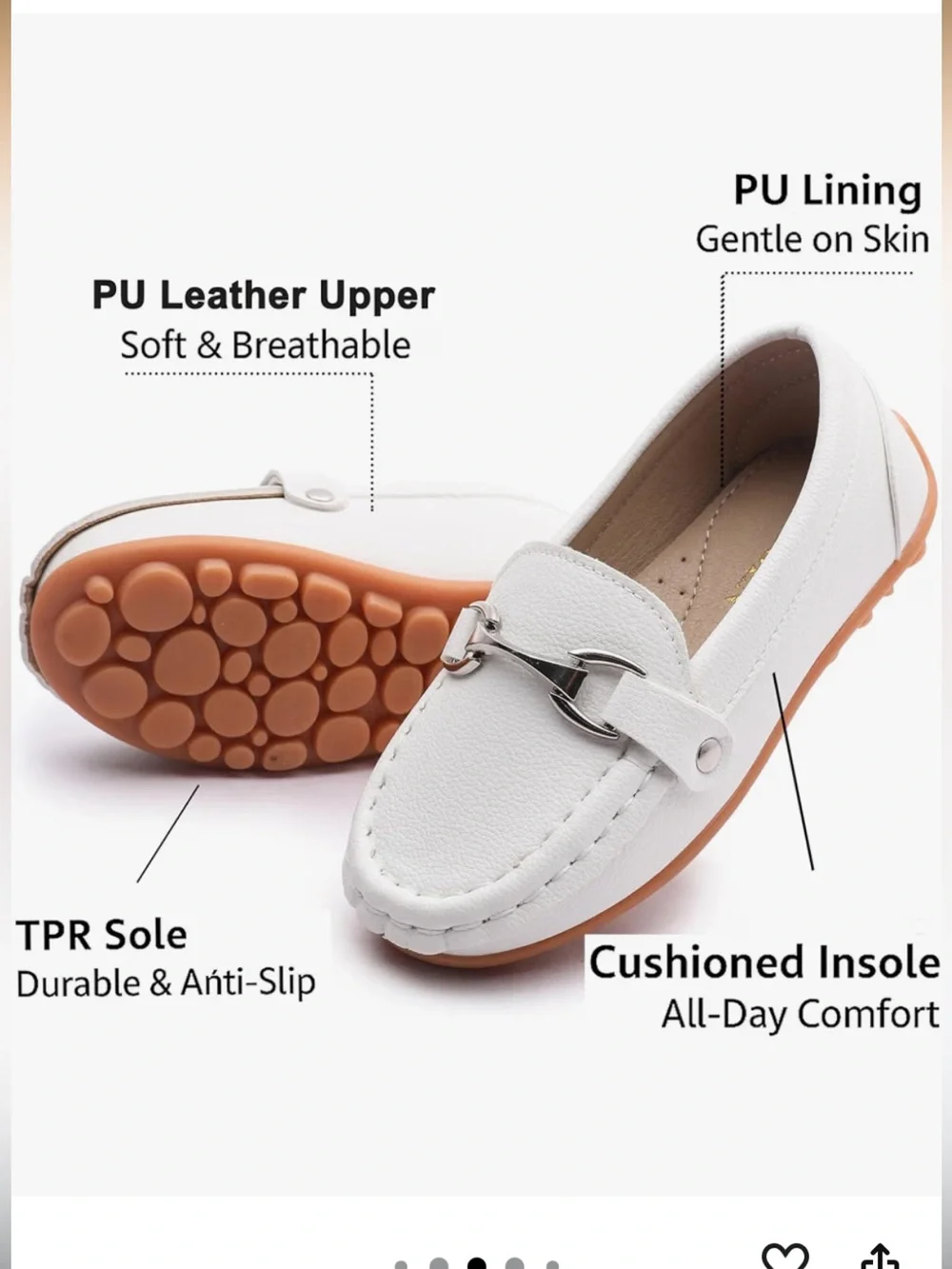 White Toddler Loafers